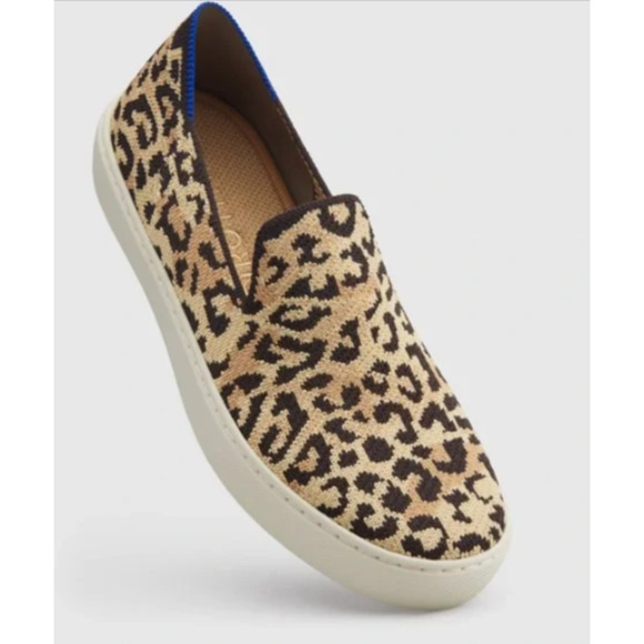 Women’s Rothy’s The Original Slip On Sneaker Leopard Size 8.5 - Picture 1 of 6